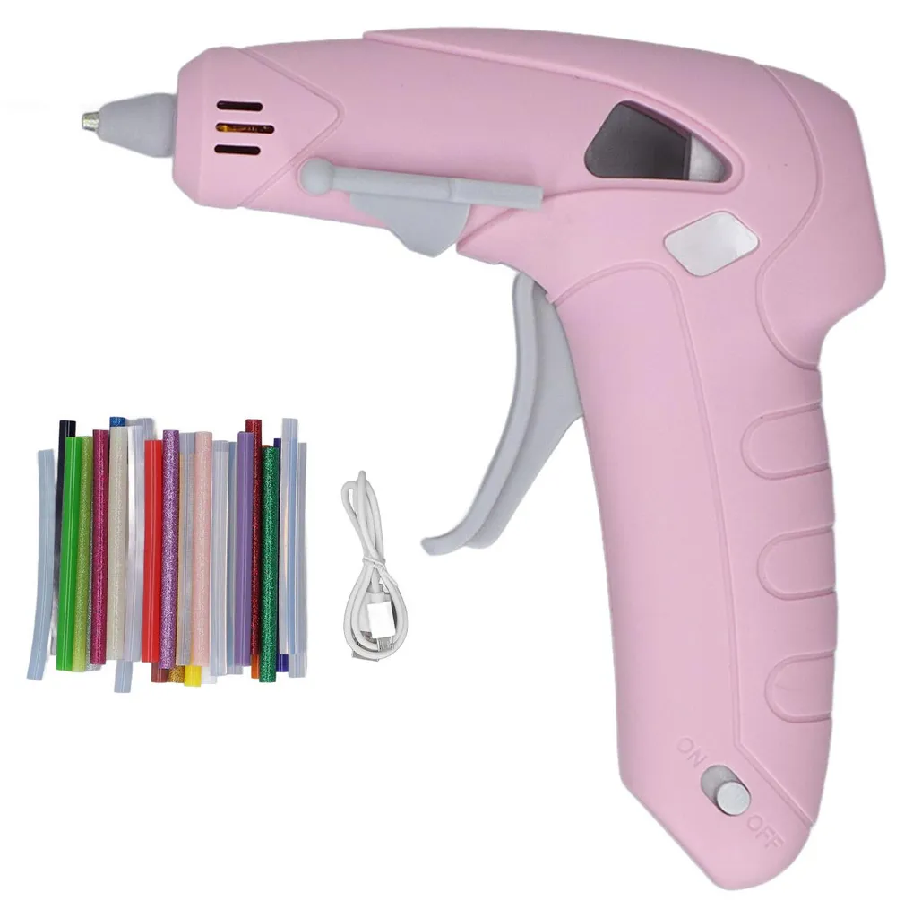 Pistolet à colle avec embout anti-brûlure et pack de 30 bâtons de colle