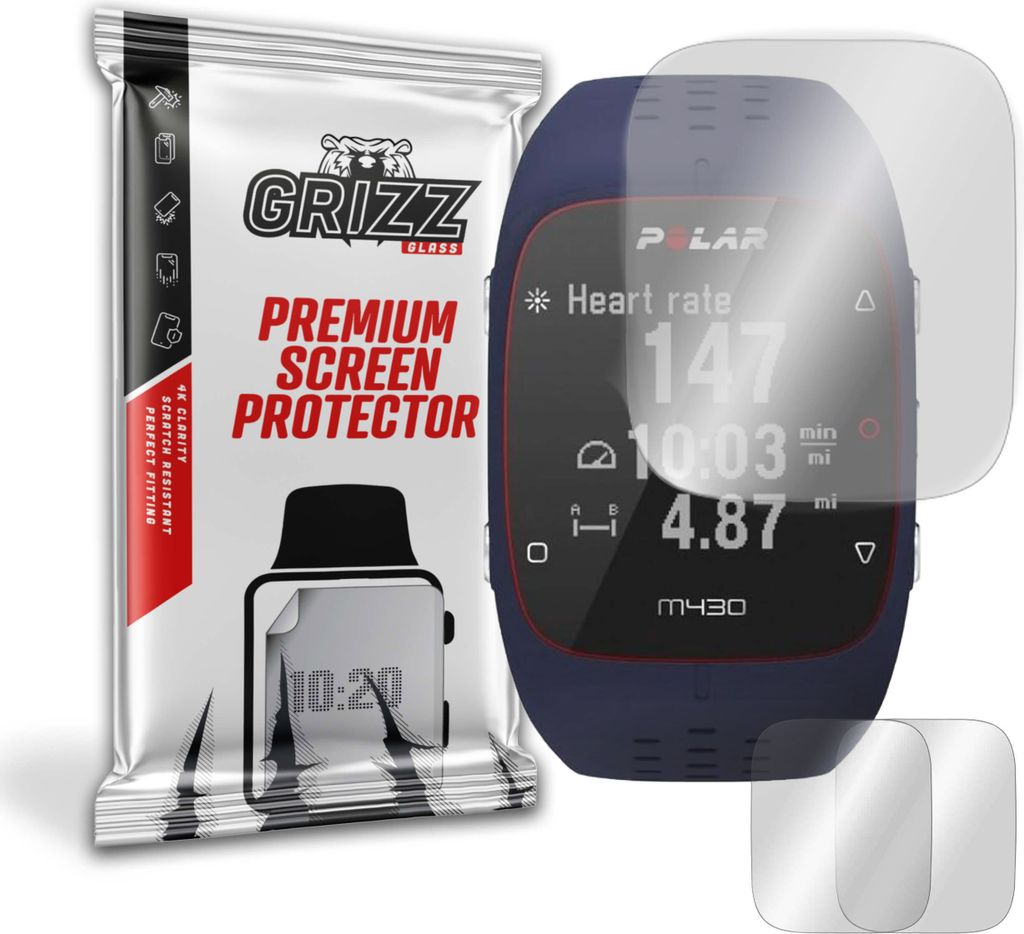 Matte Folie GrizzGlass PaperScreen für Polar M430