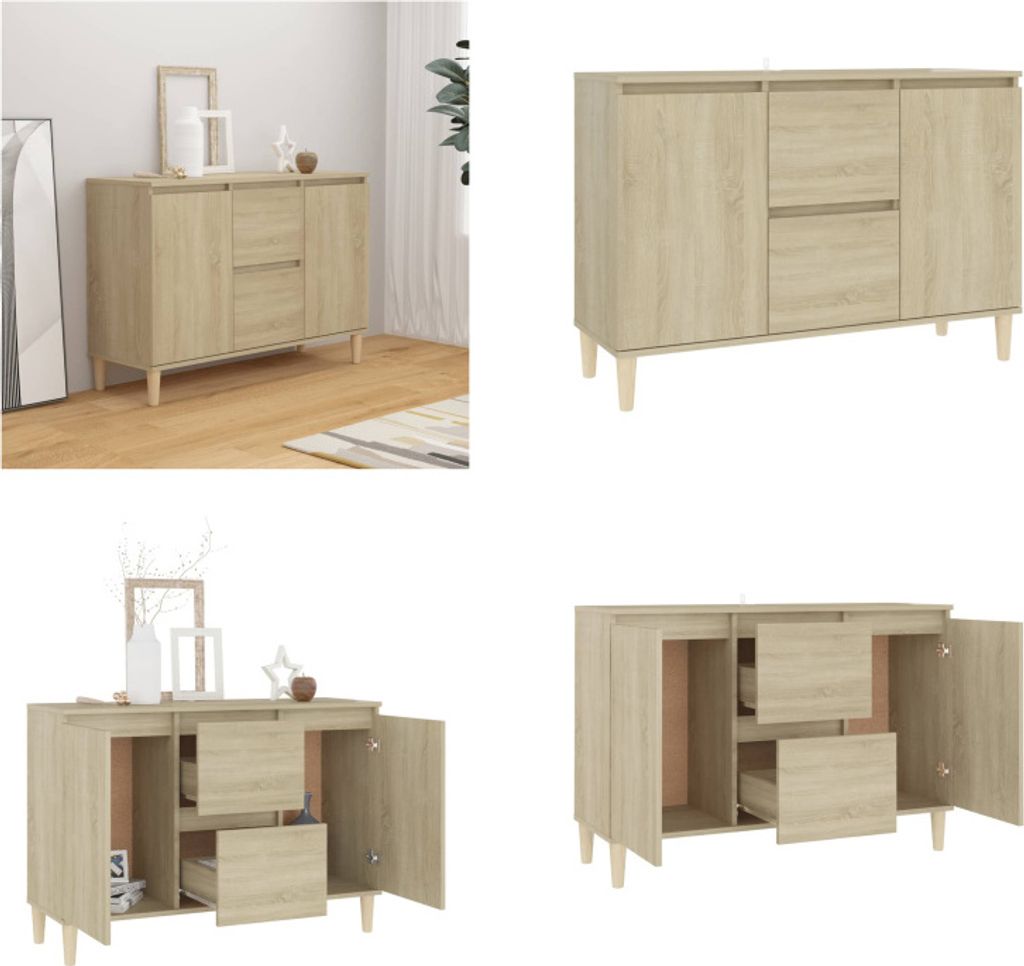 vidaXL Sideboard Sonoma Eiche 103,5x35x70 cm Holzwerkstoff - Sideboard - Sideboards - Seitenschrank - Seitenschränke