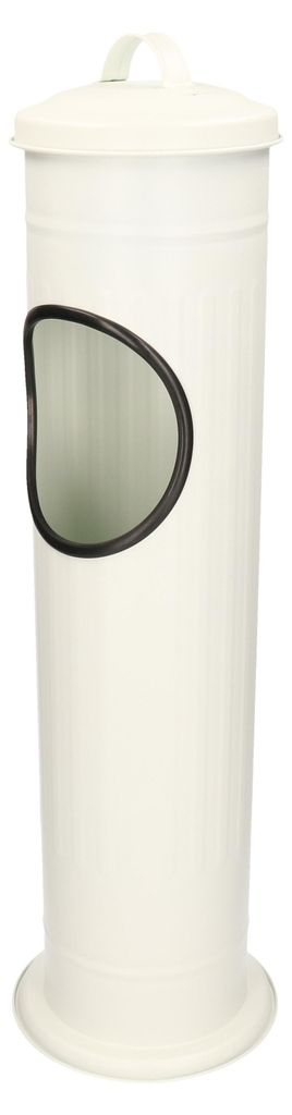 Standaschenbecher mit Abfalleimer - und Deckel - weis - 17 x 60 cm