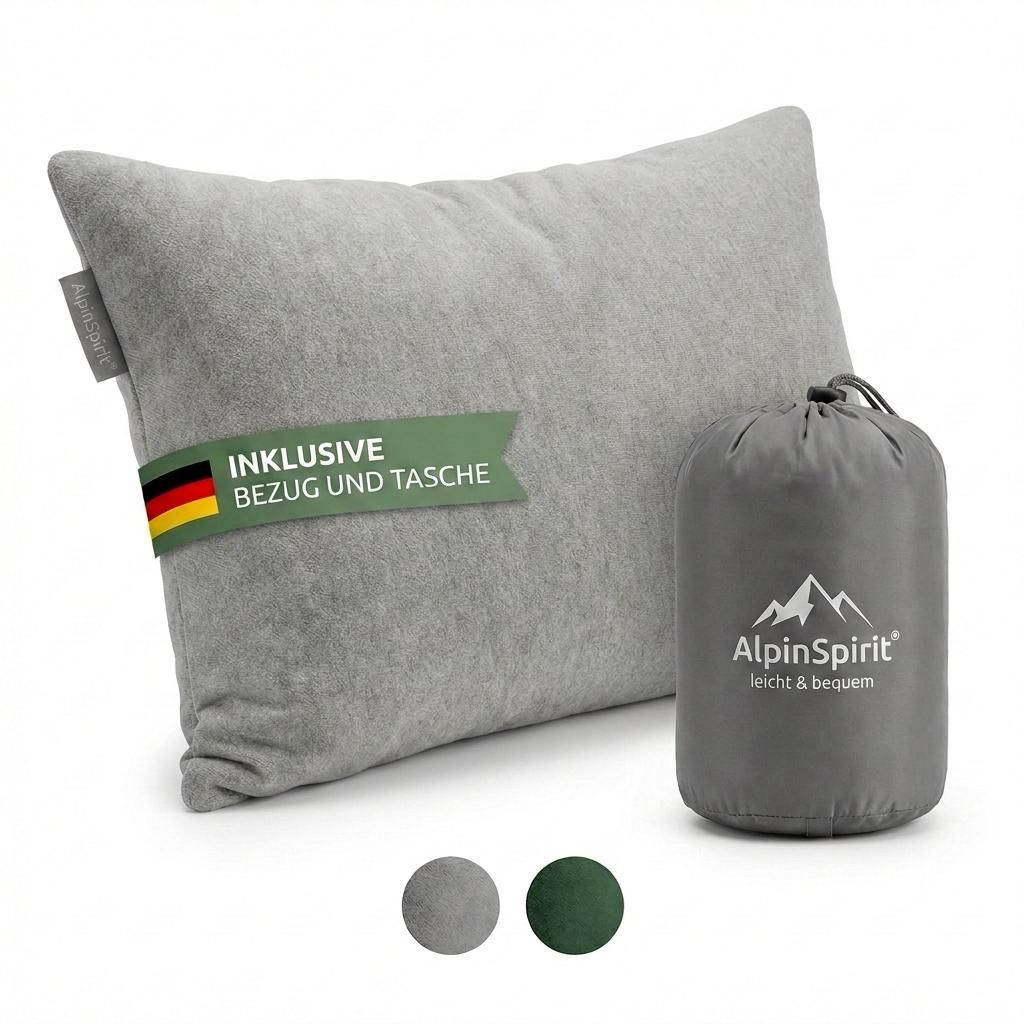 AlpinSpirit Camping und Reisekissen [100% Baumwolle] Produktbild 