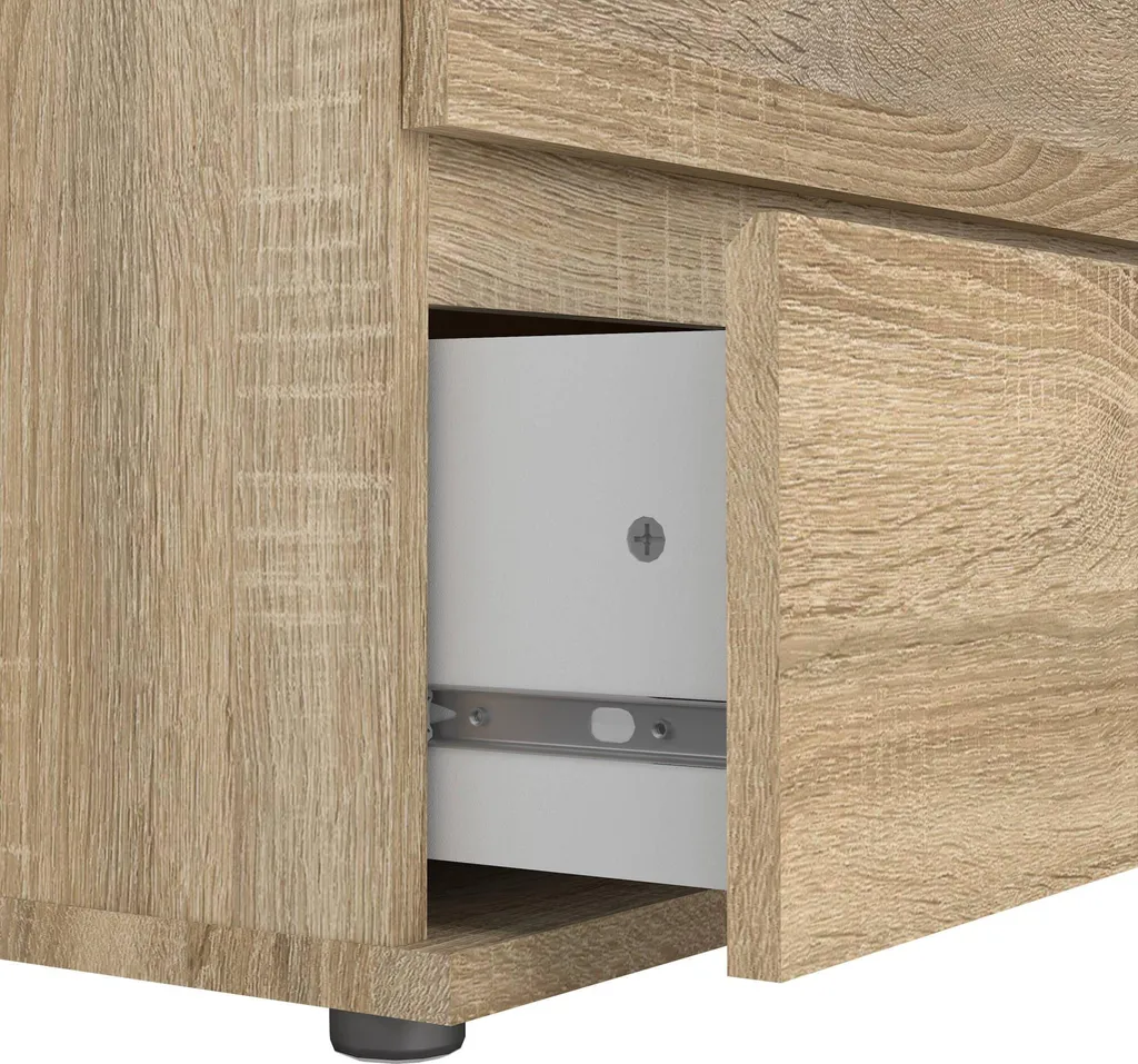 Commode NOVA Buffet Chêne structuré : Meuble de Rangement Chic et Robuste - 6