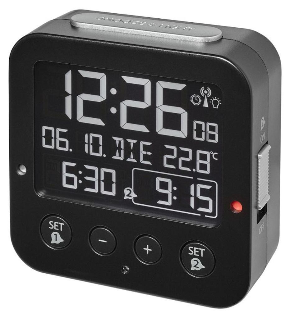 Funk-Wecker Bingo TFA 60.2531 Negativdisplay Funkuhr Produktbild 