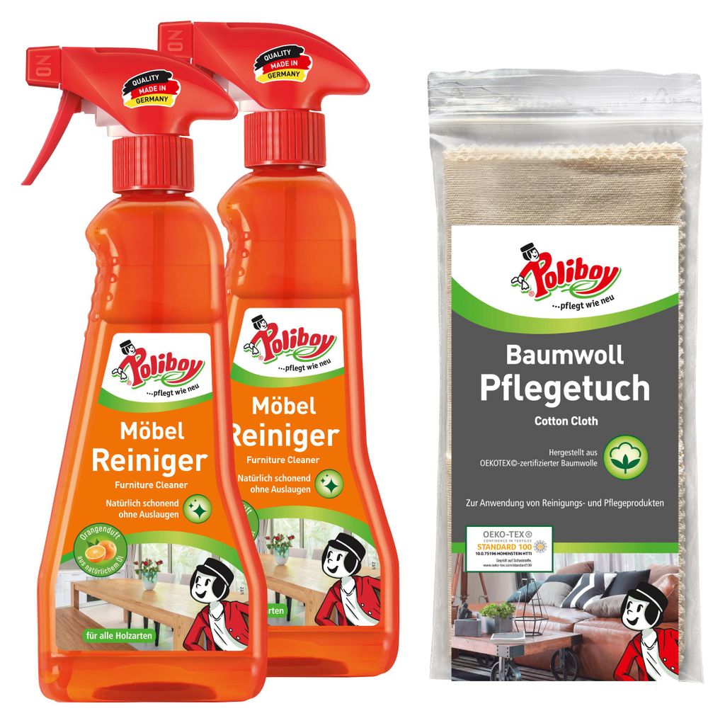 Poliboy 2er Möbel Intensiv Reiniger für alle Holzarten + Produktbild 