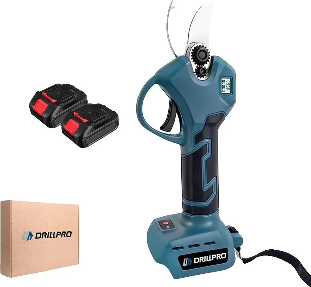 Sécateur Électrique Sans Fil avec 2 Batteries pour Taille sans Effort