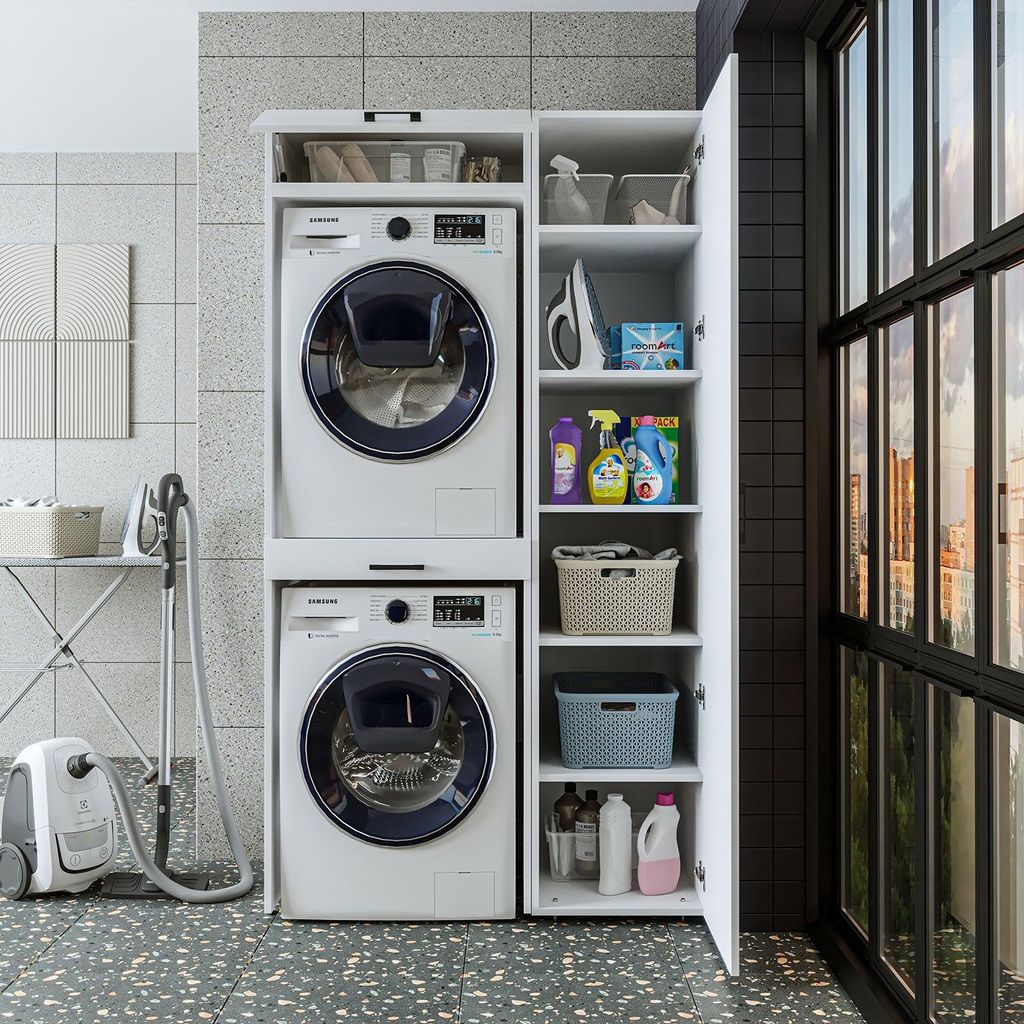 Mobile lavatrice Roomart, asciugatrice su lavatrice - Immagine del prodotto 