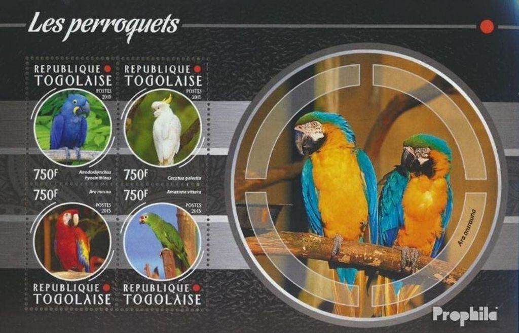 Briefmarken Togo 2015 Mi 6694-6697 Kleinbogen (kompl. Produktbild 
