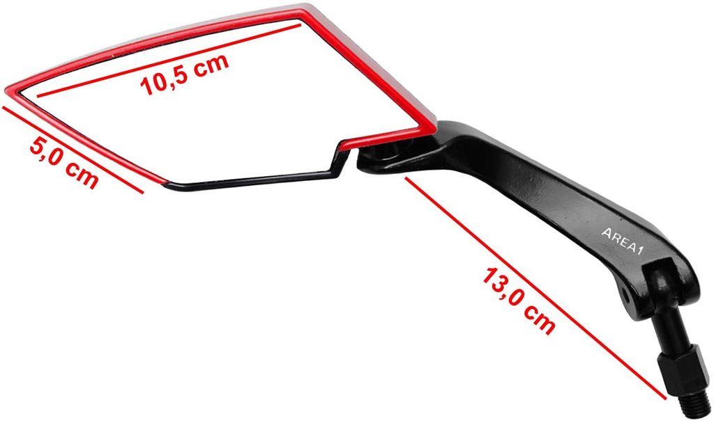 Rétroviseurs Moto Area1 F1 Sport Carbone Droit + Gauche M10 - Compatible Mondial KOCA