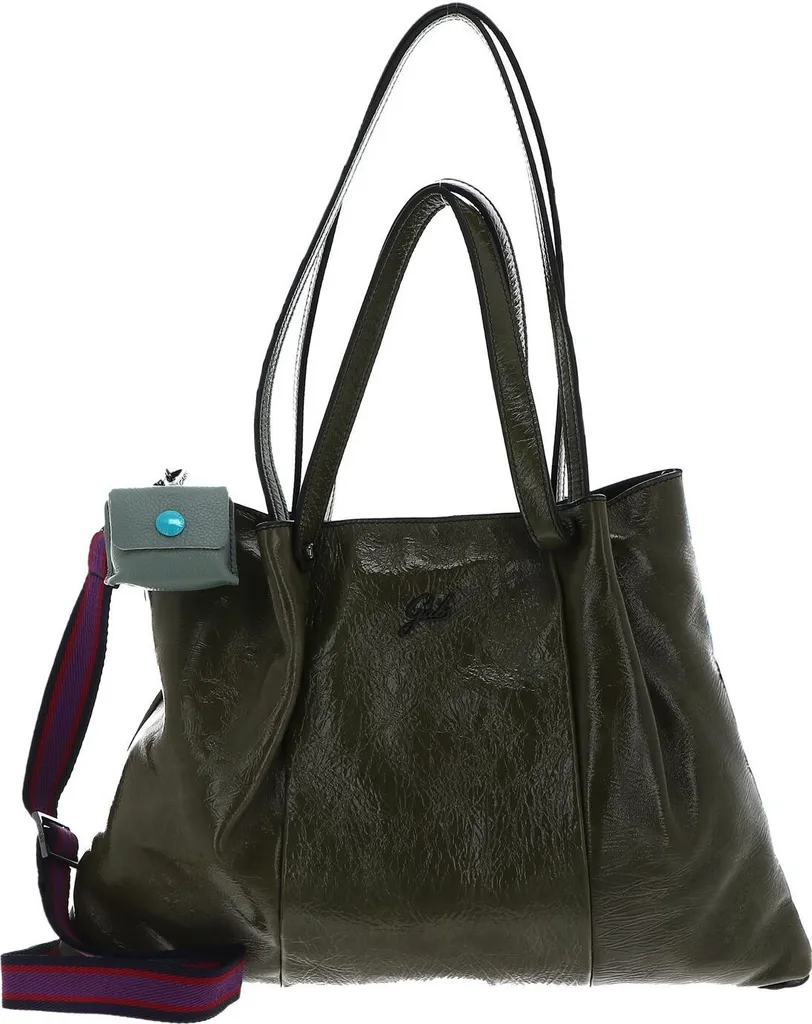Sac en cuir Naplak Gabs Sashi Noir et Olive - Sac à épaule moderne
