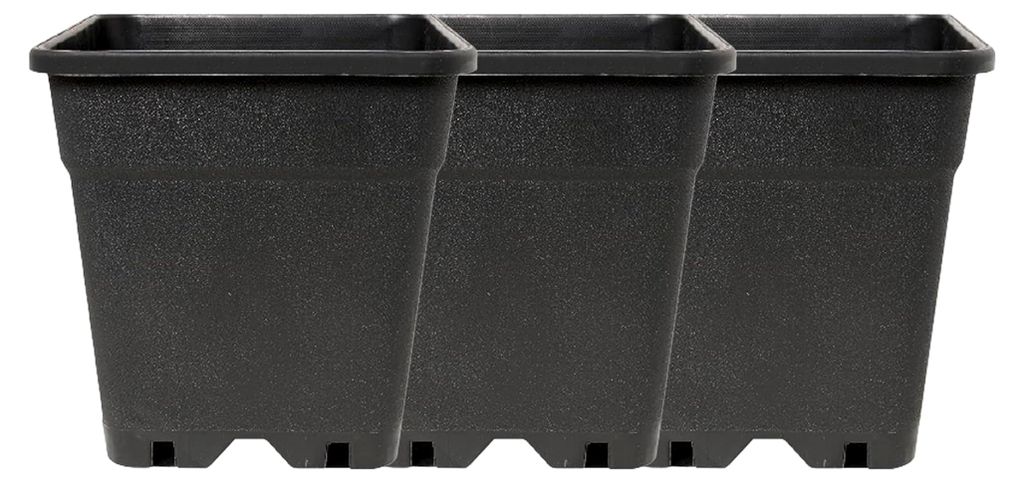 3 x Pflanztopf in verschiedenen Größen Anzucht Töpfe viereckig Kübel (11 L / 24 x 24 x 27,5 cm)