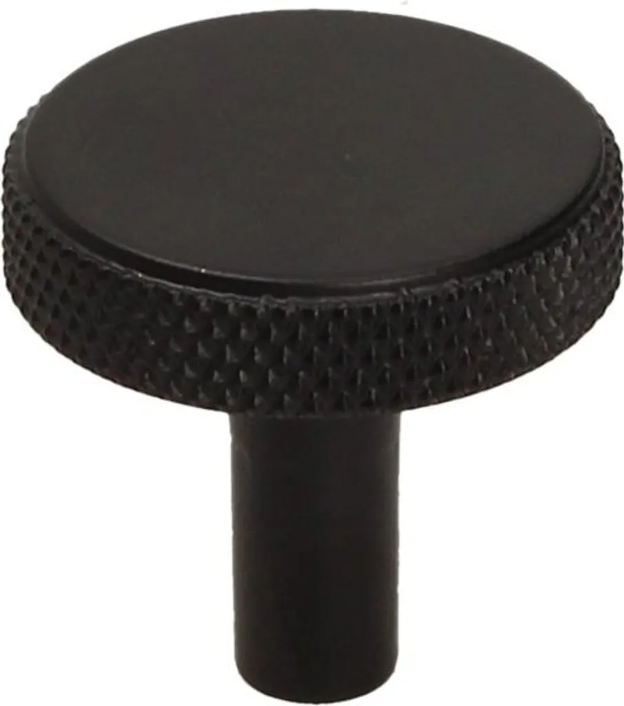 Dettaglio Design GU19 Nero Opaco: Pomello Elegante per Arredo Moderno