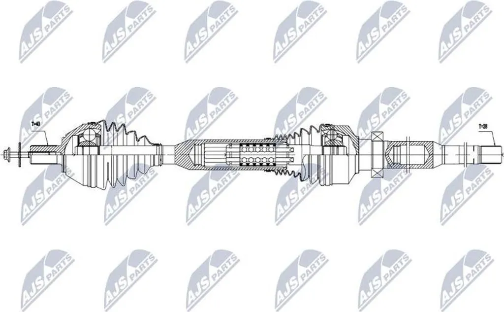 Arbre d'entraînement NTY NPW-VV-058 OE 8G9N3B436AA pour Volvo XC60