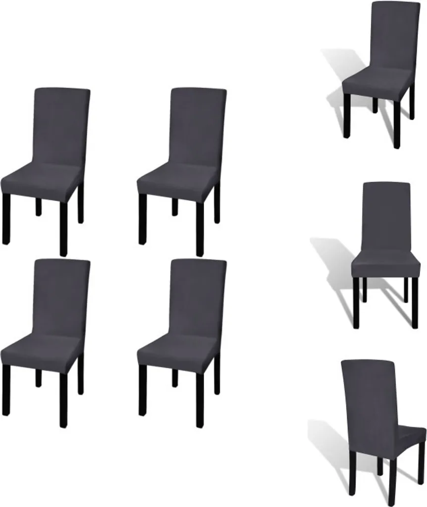Coprisedia vidaXL 4 pz Antracite - Protezione Resistente