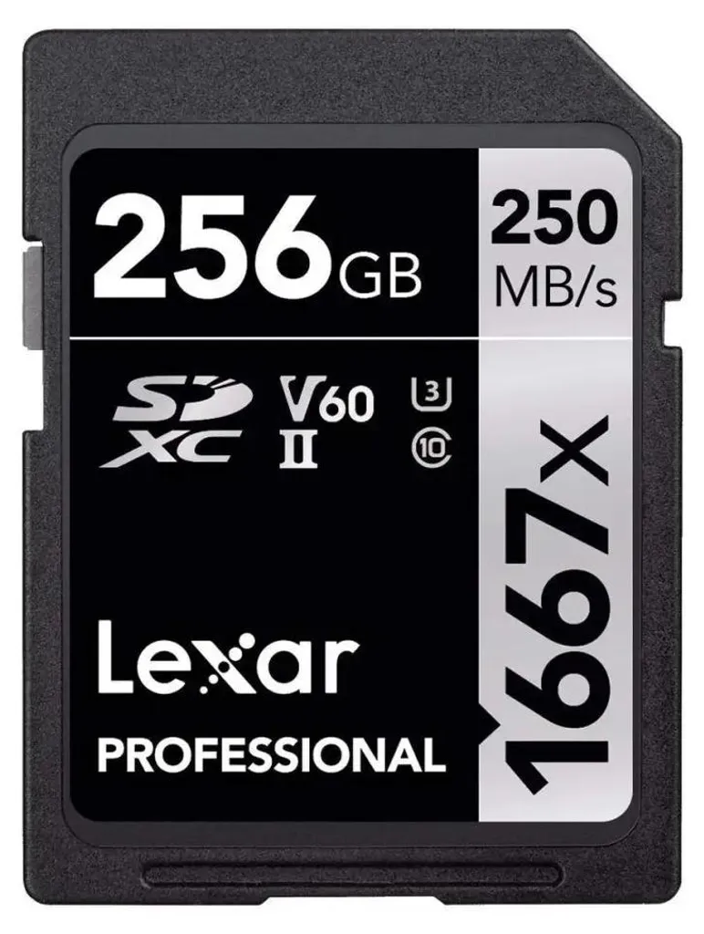 Carte SDXC UHS-II Lexar 256 Go Vitesse Classe 10 Mémoire Flash Pro