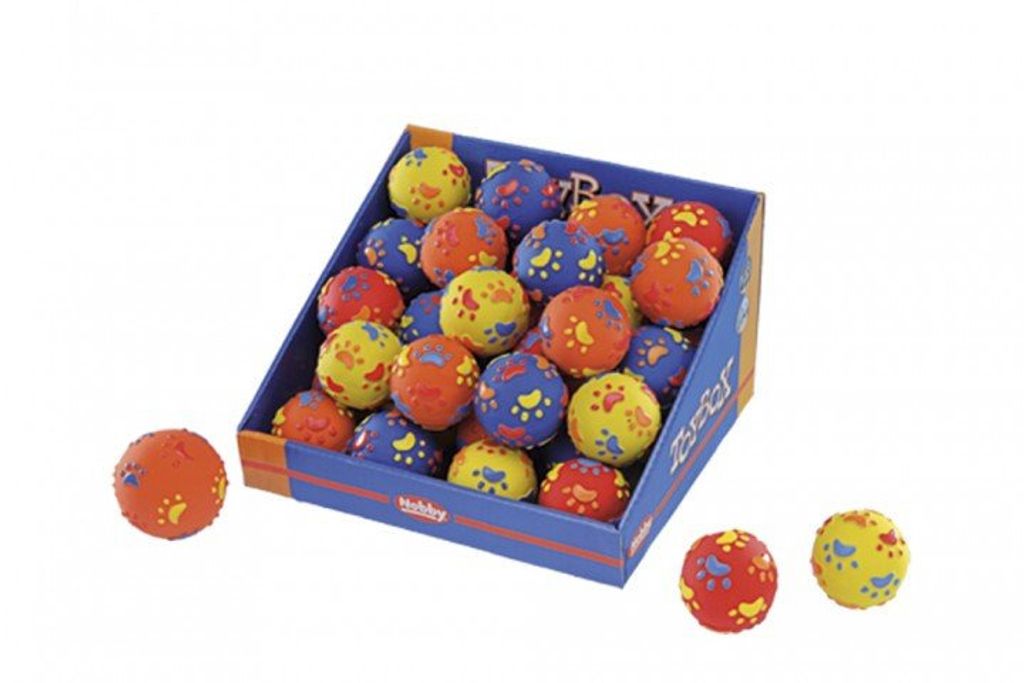 Nobby Latexspielzeug Ball mit Pfotenmuster 1Stk/7,5 cm
