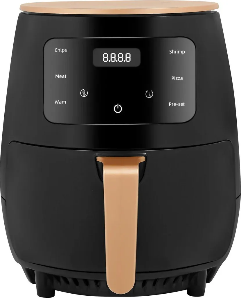 Friteuse à air chaud Airfryer 3,5L 2400W Noir pour rôtir et cuire