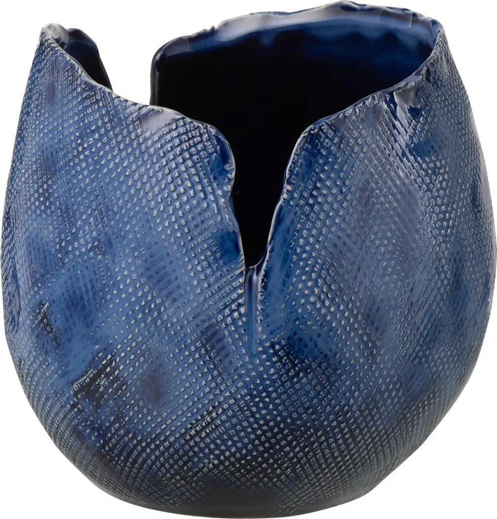 Grand Vase Décoratif Thibault Bleu Moyen - Accessoire Design pour Salon
