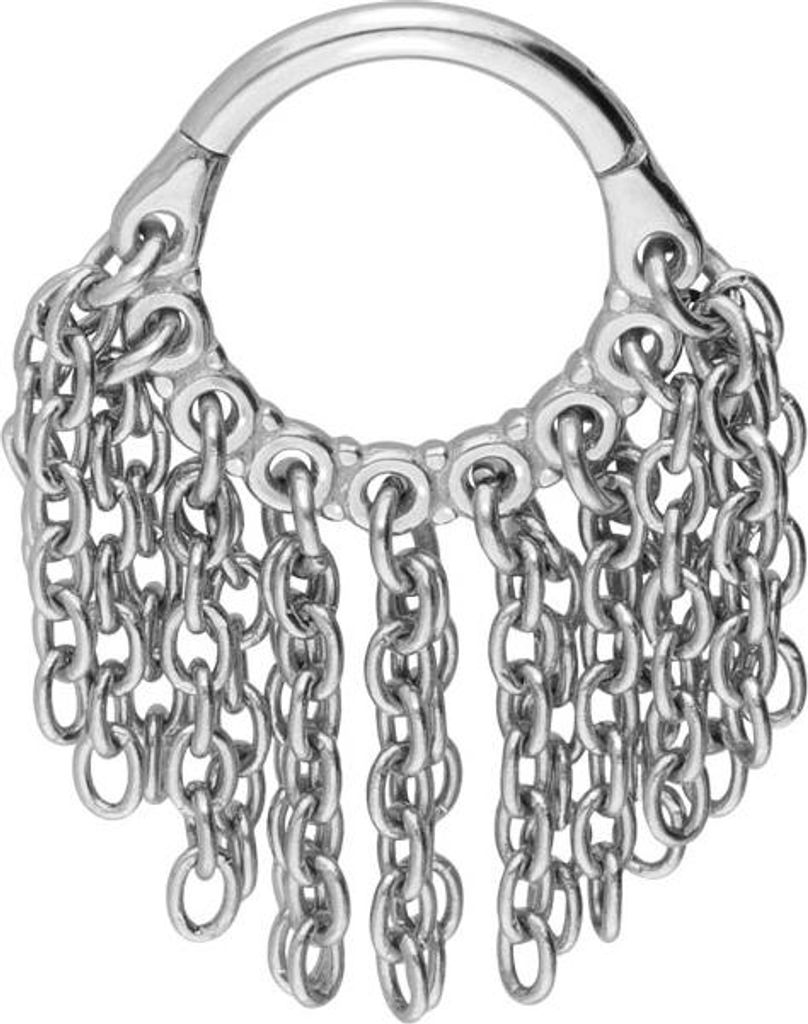 Ohrpiercing, Nasenpiercing, Septum Piercing Chirurgenstahl Segmentring Clicker KETTENVORHANG