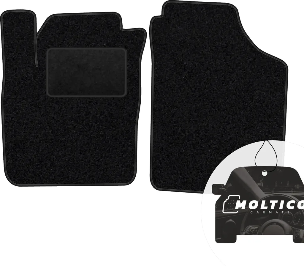 moto-MOLTICO Tappetini anteriori per auto Velours Tappetini per auto neri Set di tappetini per auto 2 pezzi adatto per Kia Picanto I 2004-2011