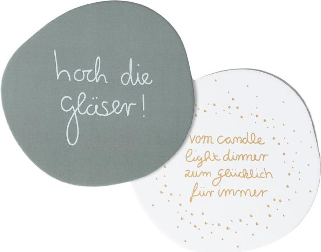 Untersetzer 6er Set "Gläser & Dinner"