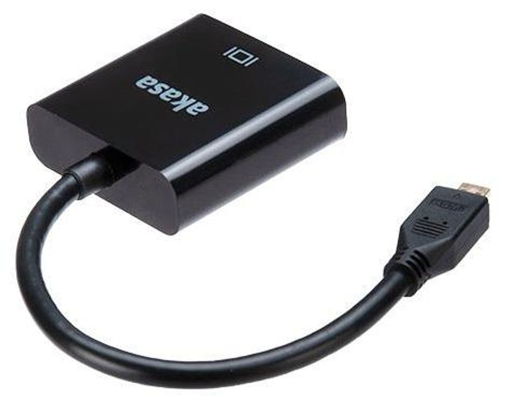 Akasa AK-CBHD21-15BK, 0,15 m, HDMI Typ D (Mikrofon), VGA Produktbild 