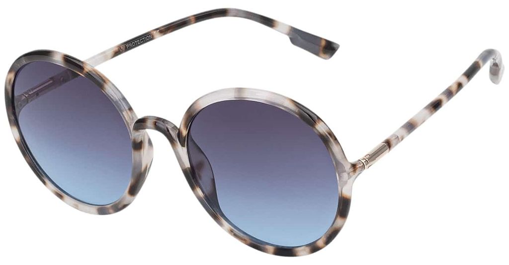 Damen Sonnenbrille Designer UVCE Protection Modern Urlaub Sommer Strand 30493 Grau-Leopard