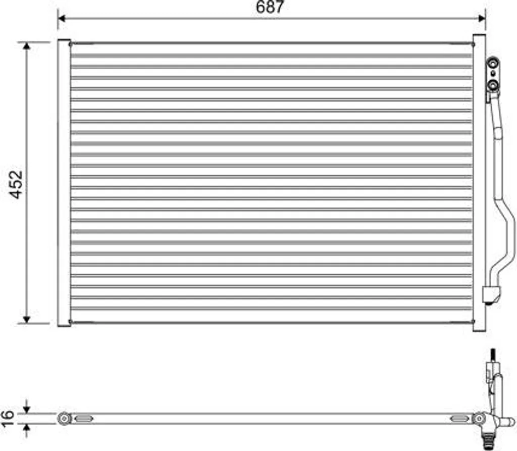 Condenseur de Clim VALEO 822643 pour Mercedes Classe S OE 2215000554
