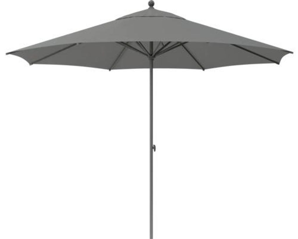 Mittelstockschirm SOLUNA Miramas Ø 330 cm grau mit UV-Schutz 80, wasserabweisende Polyesterbespannung, leichte Aufspannu