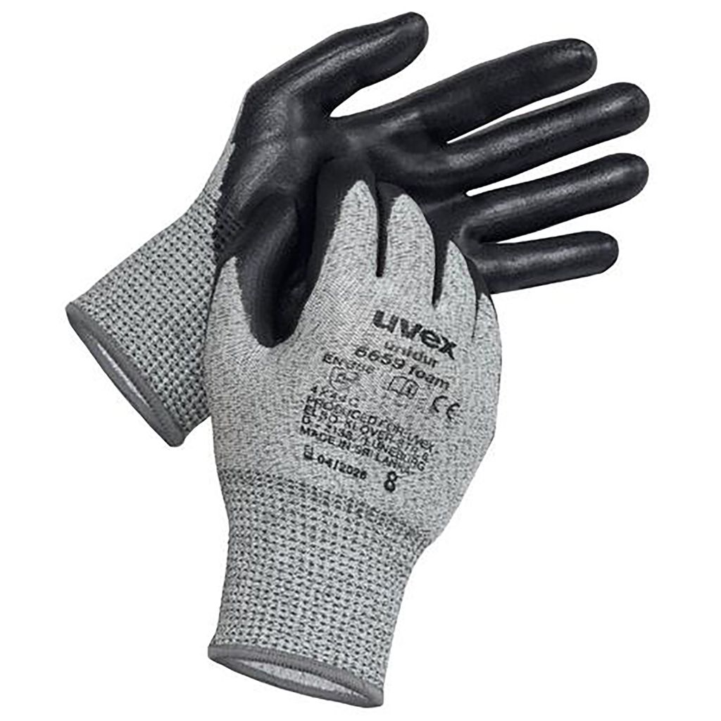 uvex Schutzhandschuh unidur 6659 foam grau Gr. 11