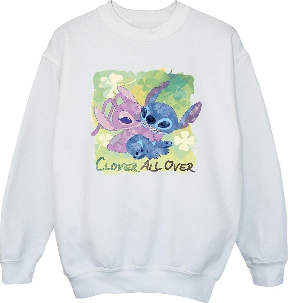 Disney - "St Patrick's Day" Sweatshirt für Mädchen BI22510 (128) (Weiß)
