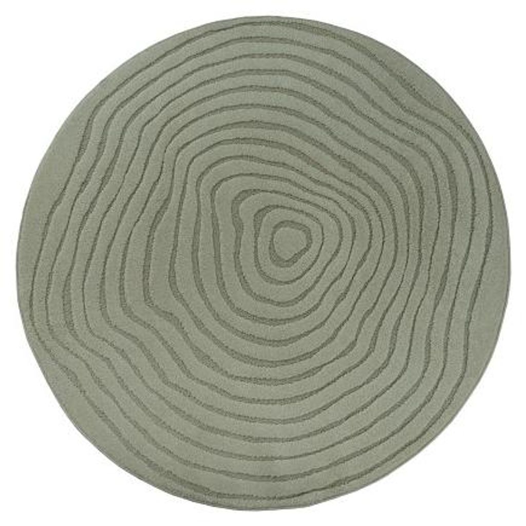 Melis Home Hoogpolig tapijt Groen 200 cm rond Rond modern Productafbeelding 