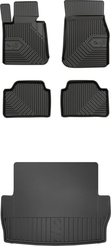 FROGUM Gummimatten Auto Fußmatten + Kofferraummatte für BMW 1er F20 2011-2019