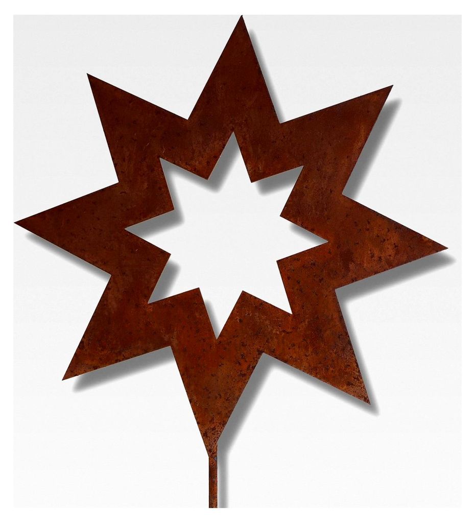 Gartenstecker Rost Stern 55 cm Weihnachtsdekoration außen Sterne Deko Wohnzimmer