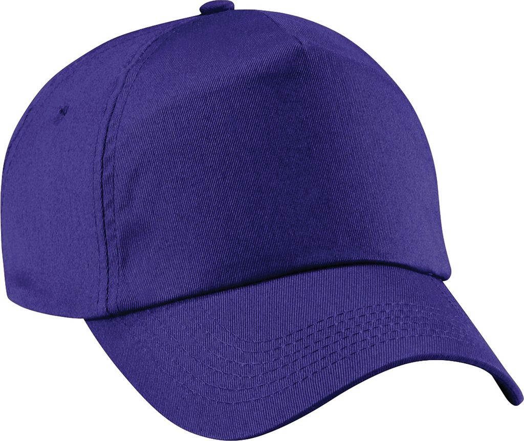 Beechfield Uni Baseballkappe mit 5 Paneelen (2 Stück/Packung) RW6698 (Einheitsgröße) (Violett)