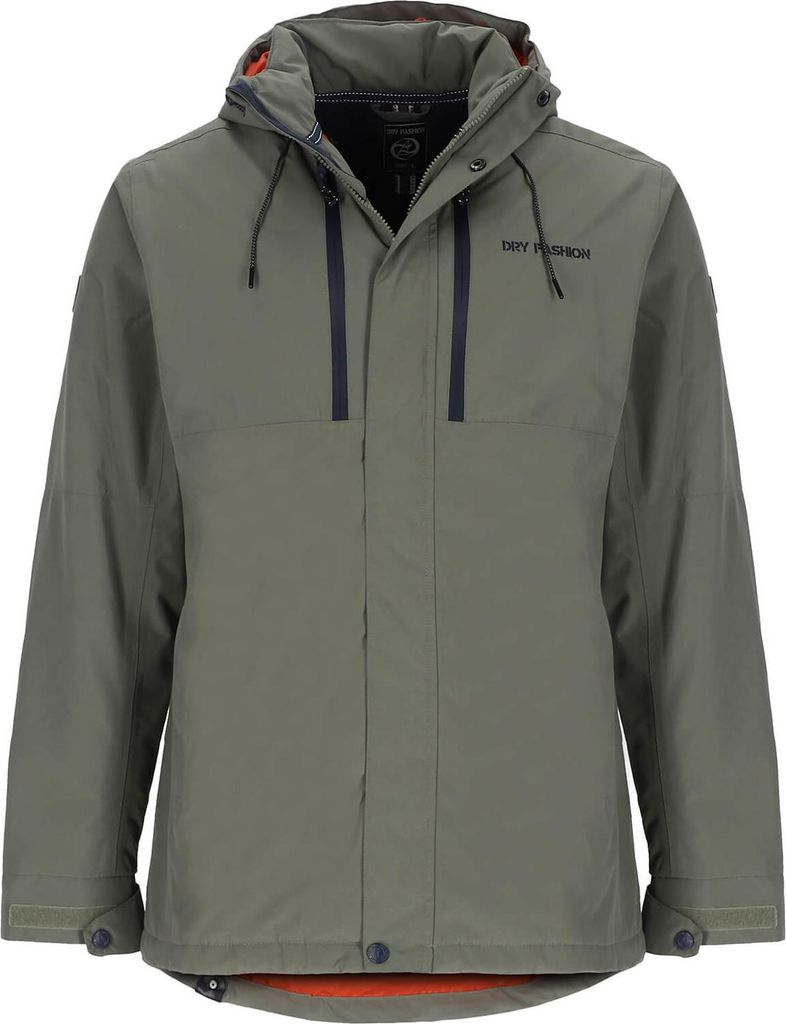 Dry Fashion Herren Funktionsjacke Grönland gefüttert - Winterparka wind- und wasserdicht in Oliv Größe 4XL