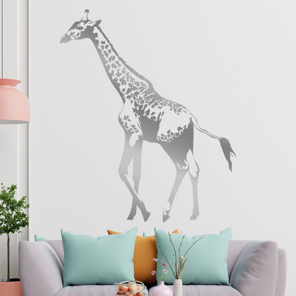 KIWISTAR Giraffe Afrika Langhals Wandtattoo in 6 Größen - Wandaufkleber Wall Sticker - Dekoration, Küche, Wohnzimmer, Schlafzimmer, Badezimmer