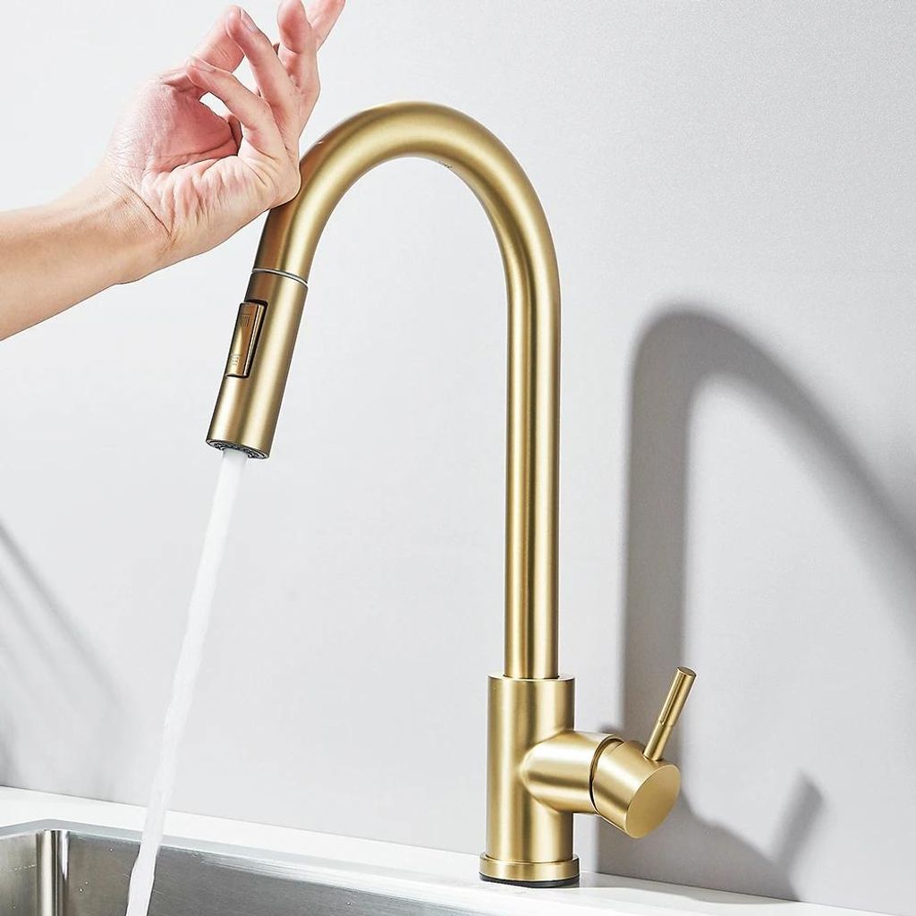 Küchenarmatur - Touch-Sensor Wasserhahn - Ausziehbrause - Produktbild 