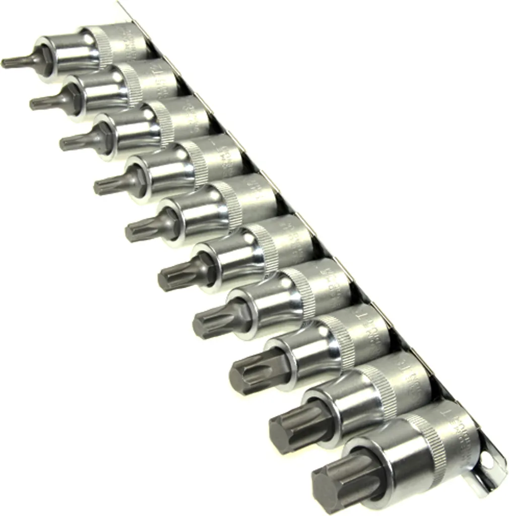 Jeu de douilles TORX T-Profil pour extraire les vis difficiles 10 pcs