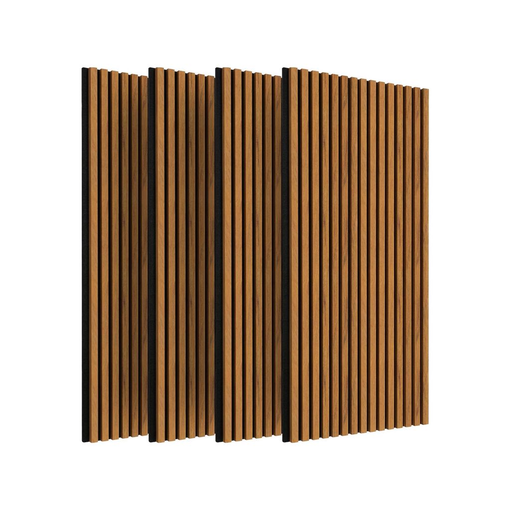 IZODEKOR Akustikpaneele 120x60 cm Walnuss 4er Set (2,88m²) Produktbild 