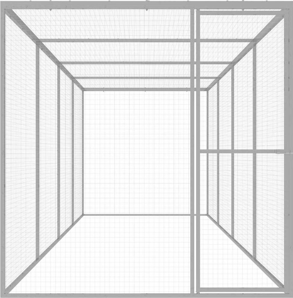 vidaXL Katzenkäfig 6x1,5x1,5 m Verzinkter Stahl