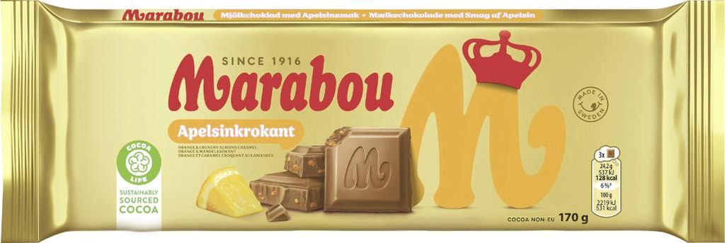 Czekolada mleczna Marabou z pomarańczą – połączenie Zdjęcie produktu 