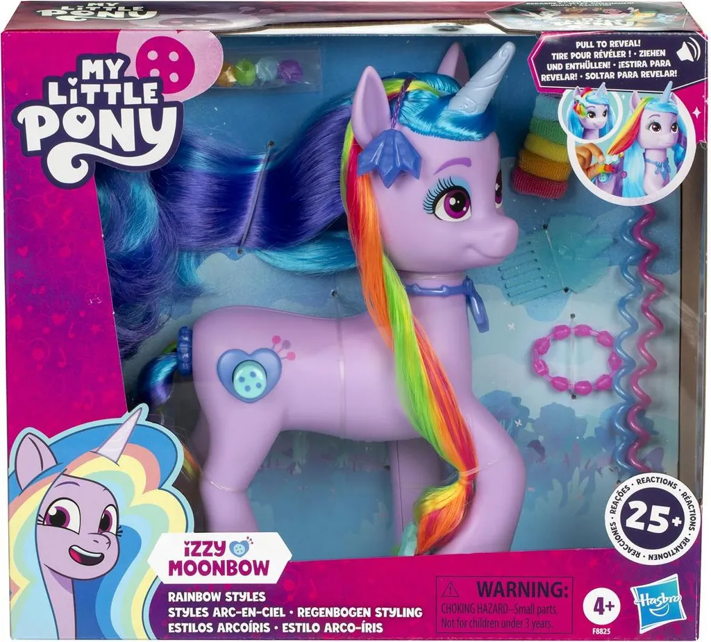 My Little Pony Izzy Moonbow : Poney avec Cheveux Arc-en-Ciel 15cm