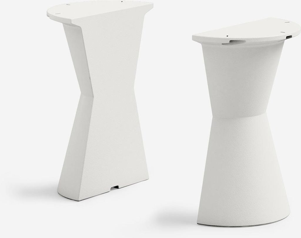 Set aus 2 Design-Bar-Tischen aus Polyethylen für Contract Dot - Weiß