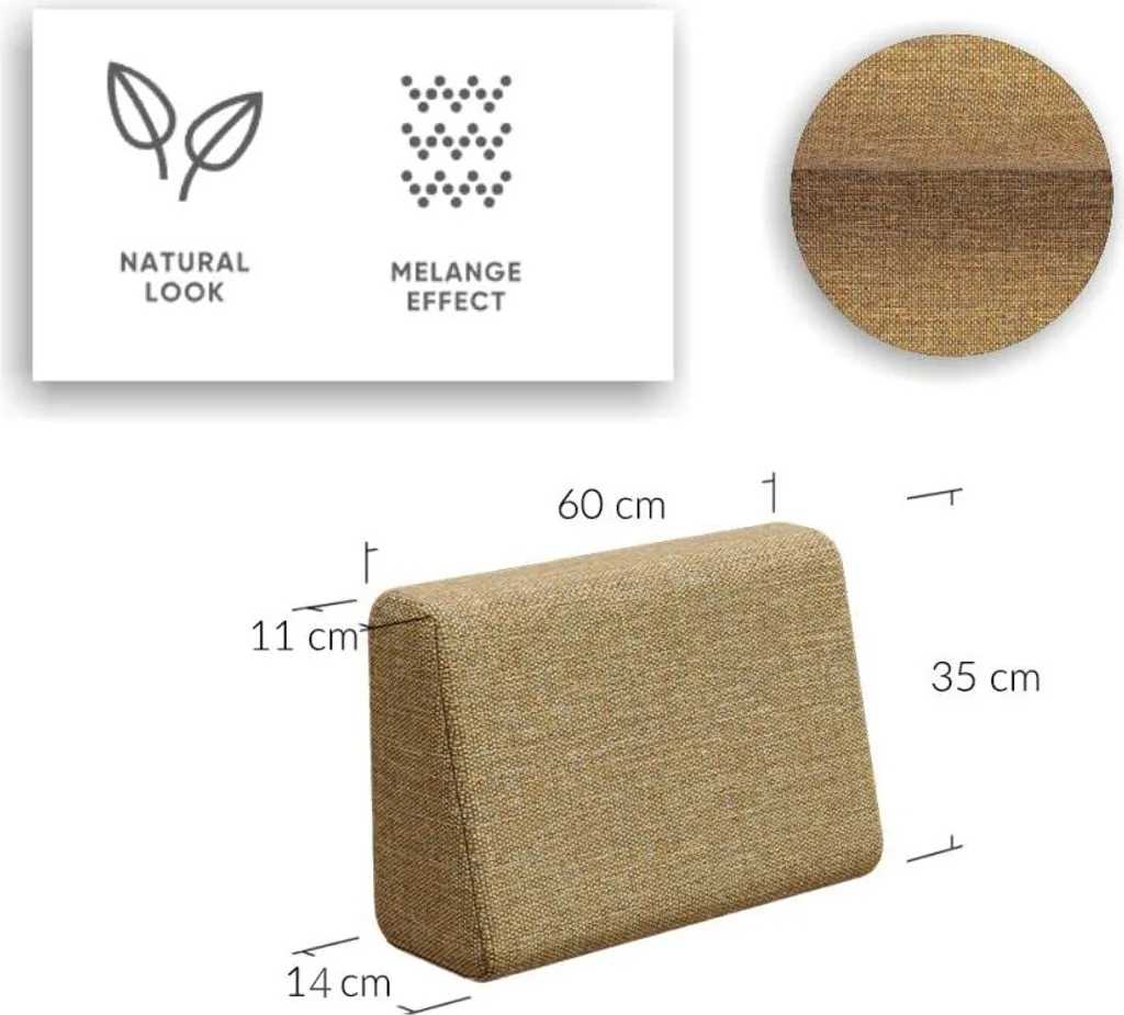 Coussin pour palettes confortable - Solution angle 65x35 cm PFBG Miel - 2