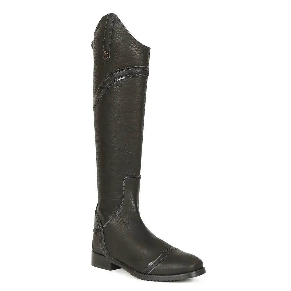 Moretta Amalfi Bottes d'équitation en cuir grainé noir ER1720 taille 43