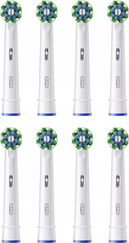 8 Testine Oral-B Pro Cross Action Bianco 100% Originali - Offerta Risparmio
