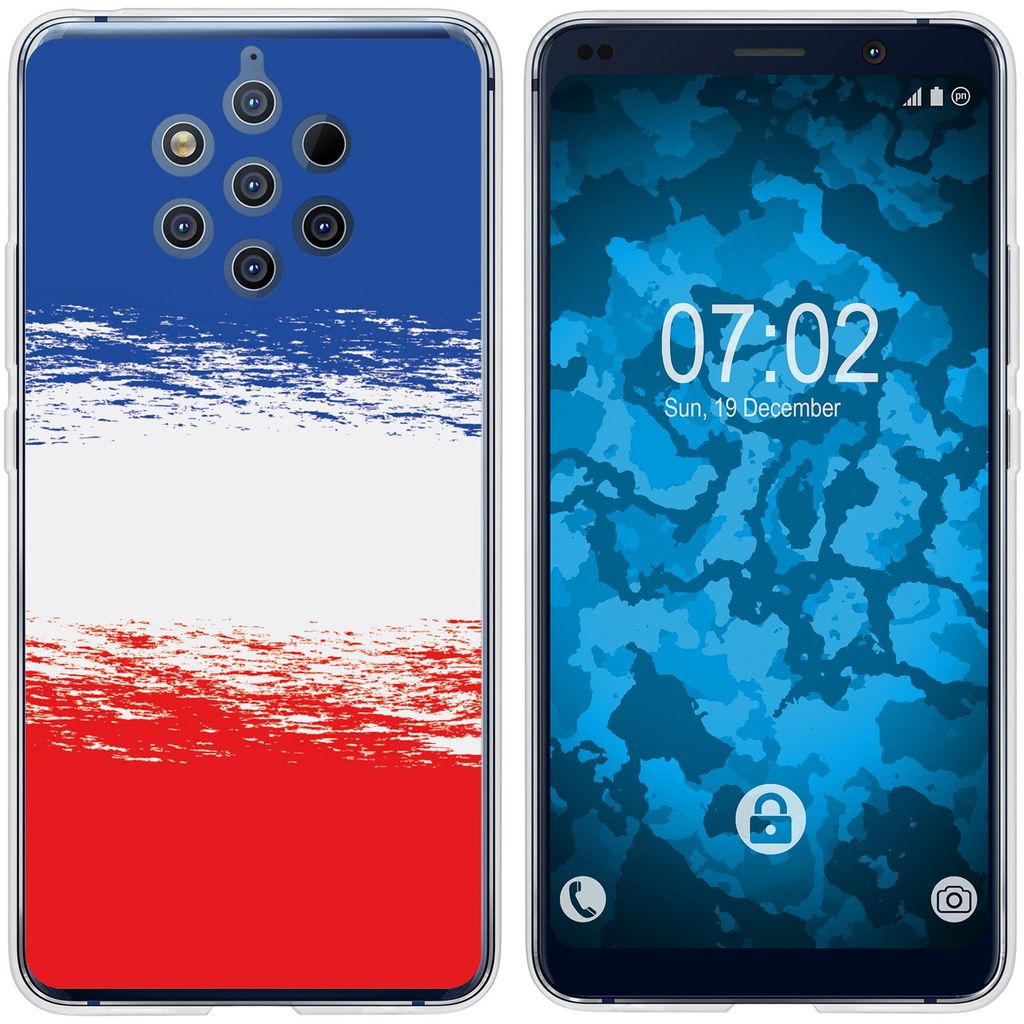 PhoneNatic Case kompatibel mit Nokia 9 PureView Silikon-Hülle WM France M5