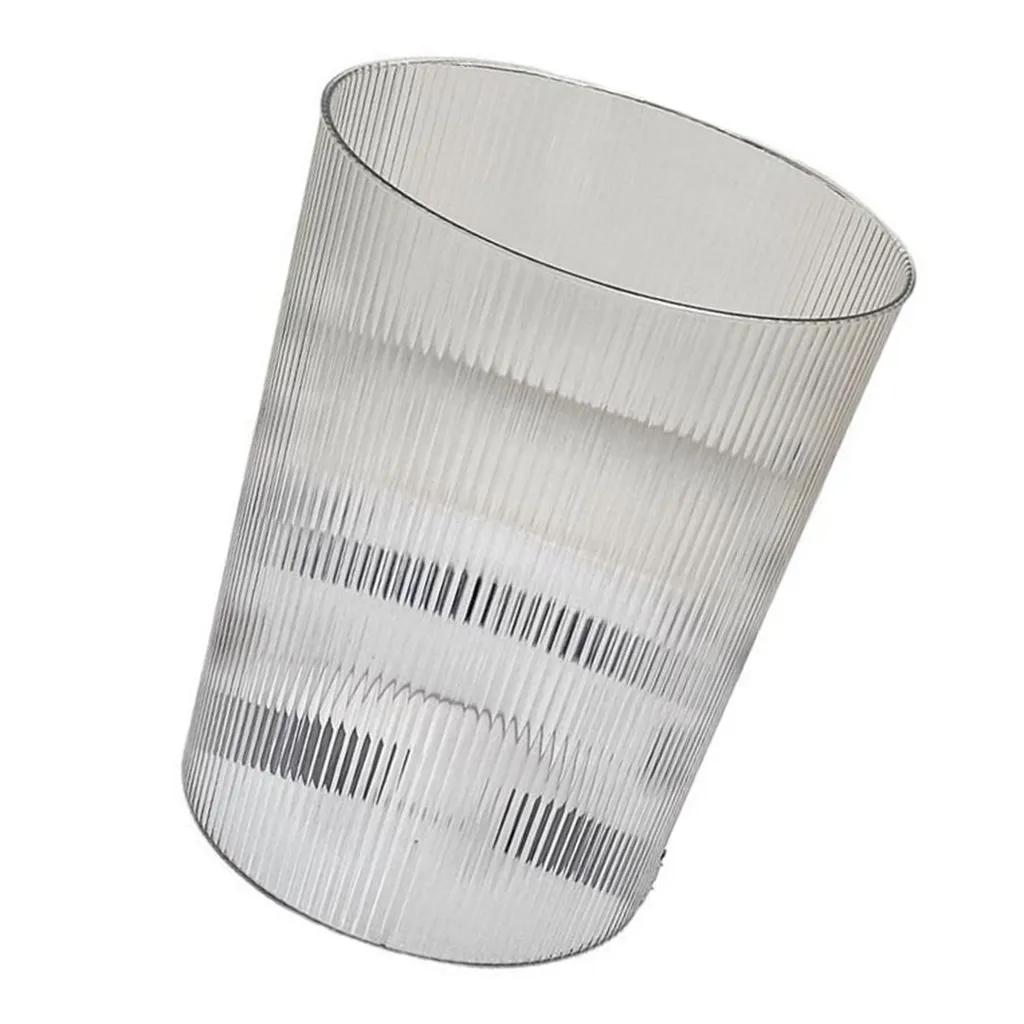 Grande poubelle plastique robuste transparente avec finition lisse 15L