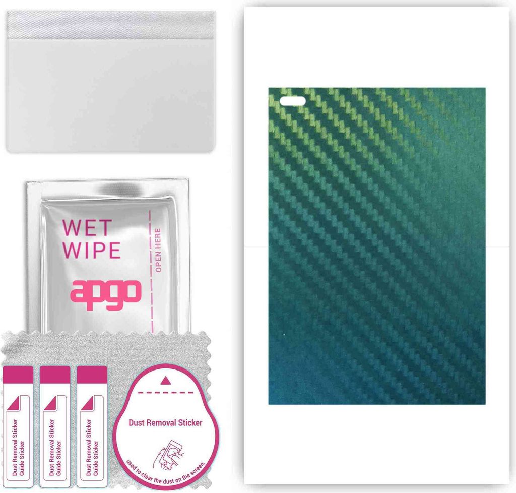 apgo Rückseite Schutzfolie, Skin, kompatibel mit Lenovo Tab 4 8, Hinten Displayschutzfolie aus Vinylfolie, kratzfest, einfache Montage - Kohlensto...