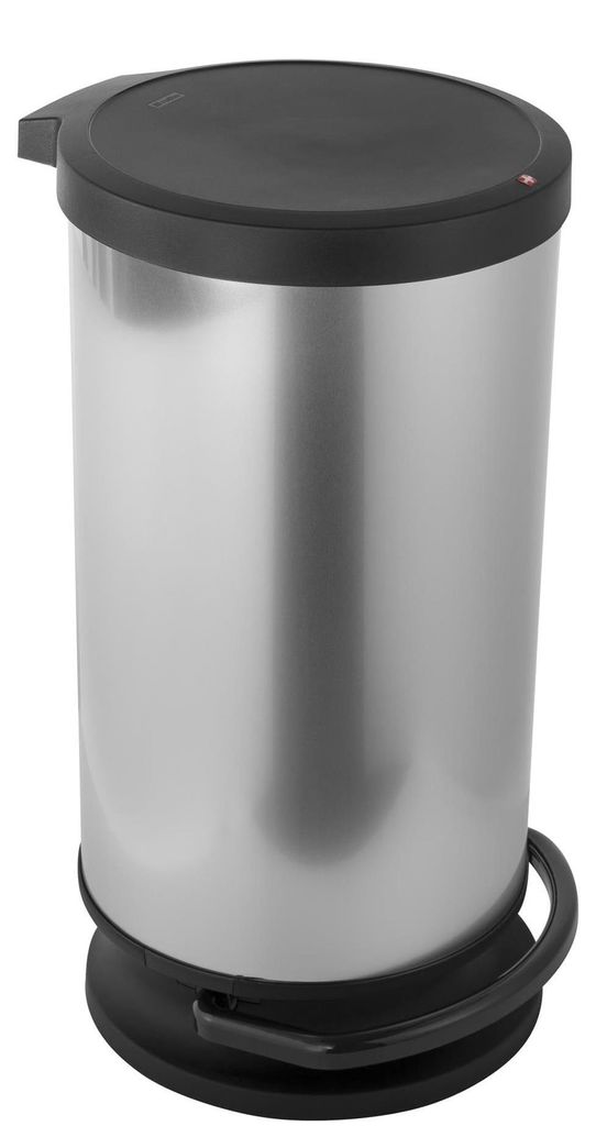 Rotho plastový odpadkový kôš s pedálmi PASO 30 l strieborný Obrázok produktu 